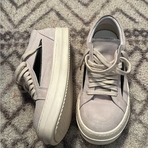 White and Black Rick Owens Vans